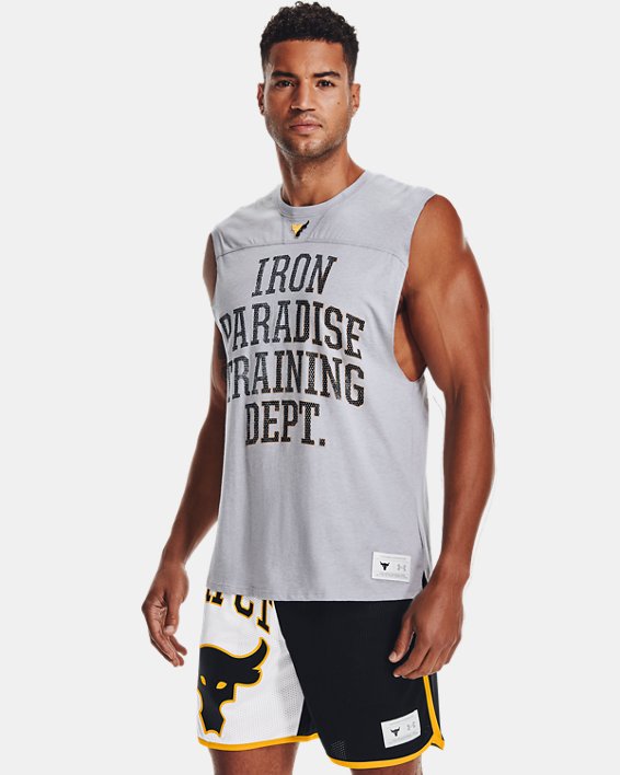 Men's Project Rock Cutoff T-Shirt in Gray image number 0